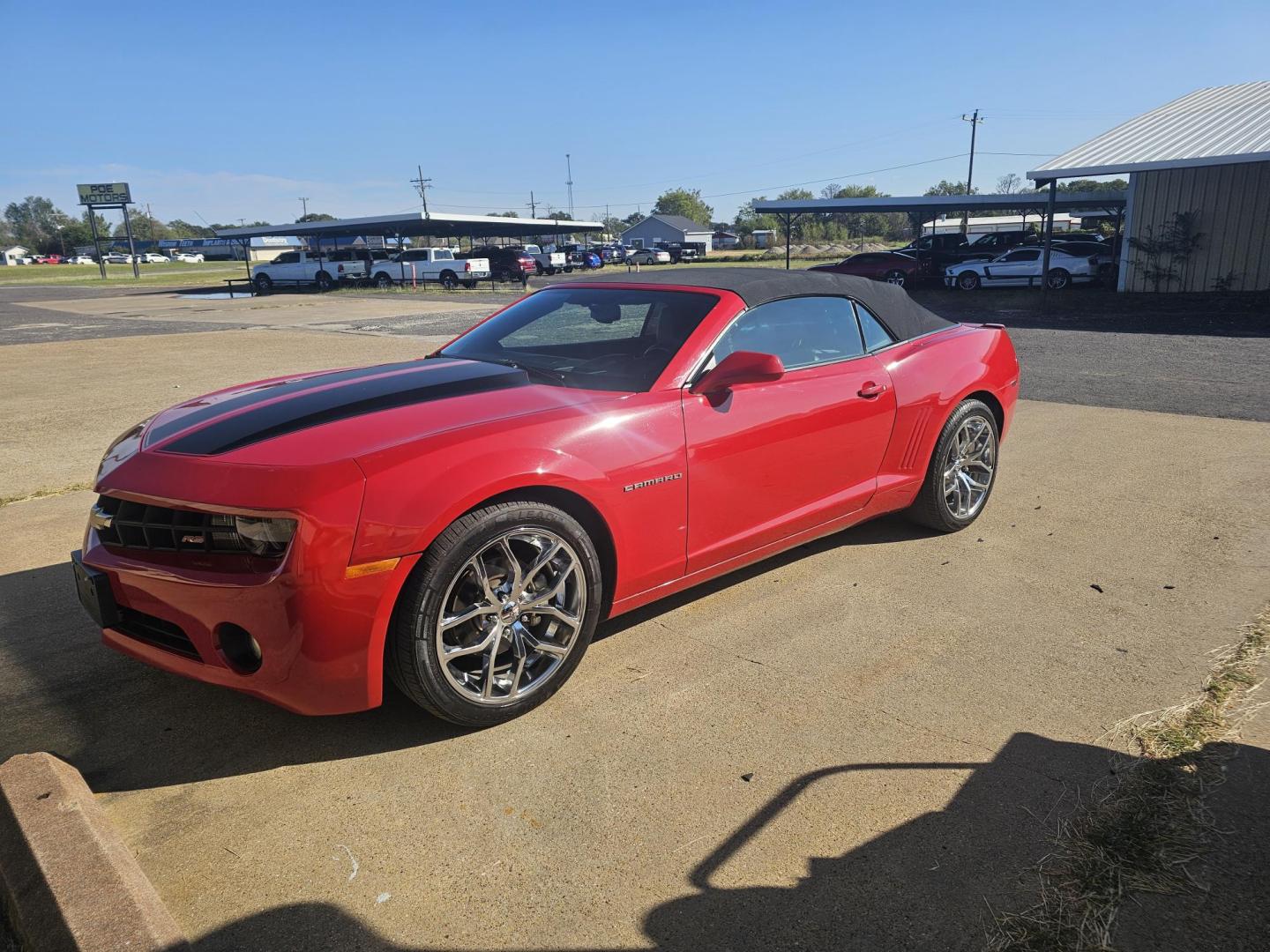 2012 RED CHEVROLET CAMARO Convertible 2LT (2G1FC3D35C9) with an 3.6L V6 DOHC 24V FFV engine, 6-SPEED AUTOMATIC transmission, located at 533 S Seven Points BLVD, Seven Points, TX, 75143, (430) 255-4030, 32.313999, -96.209351 - Photo#0