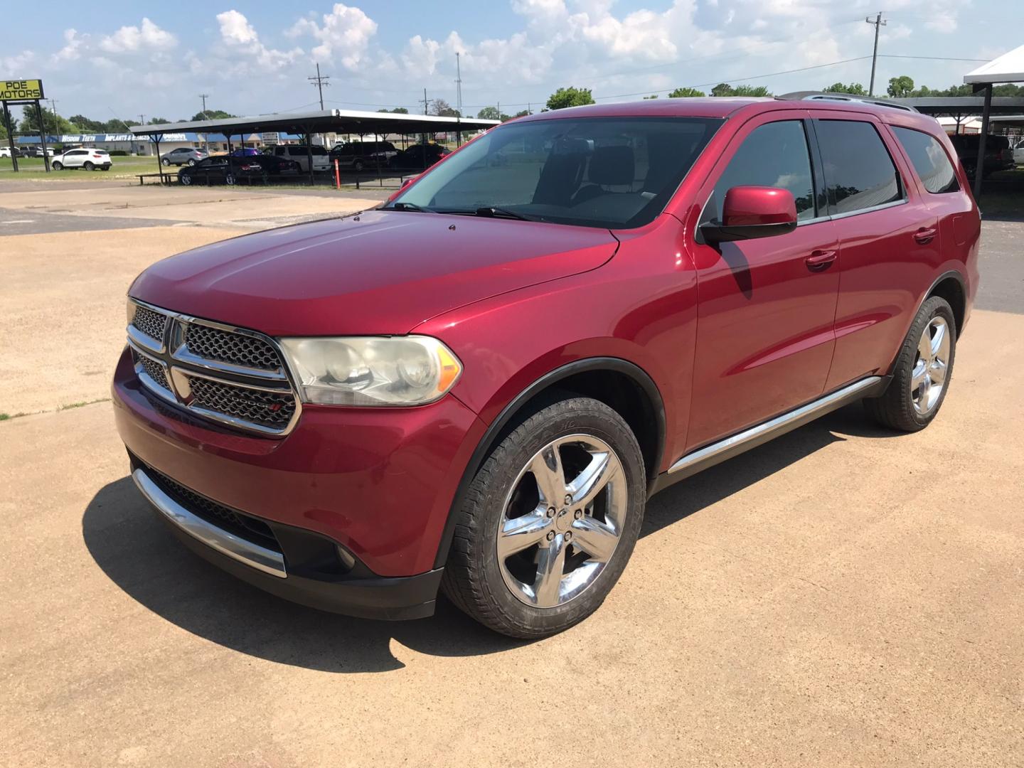 2013 RED Dodge Durango SXT RWD (1C4RDHAG7DC) with an 3.6L V6 DOHC 24V engine, 5-Speed Automatic transmission, located at 533 S Seven Points BLVD, Seven Points, TX, 75143, (430) 255-4030, 32.313999, -96.209351 - Photo#0