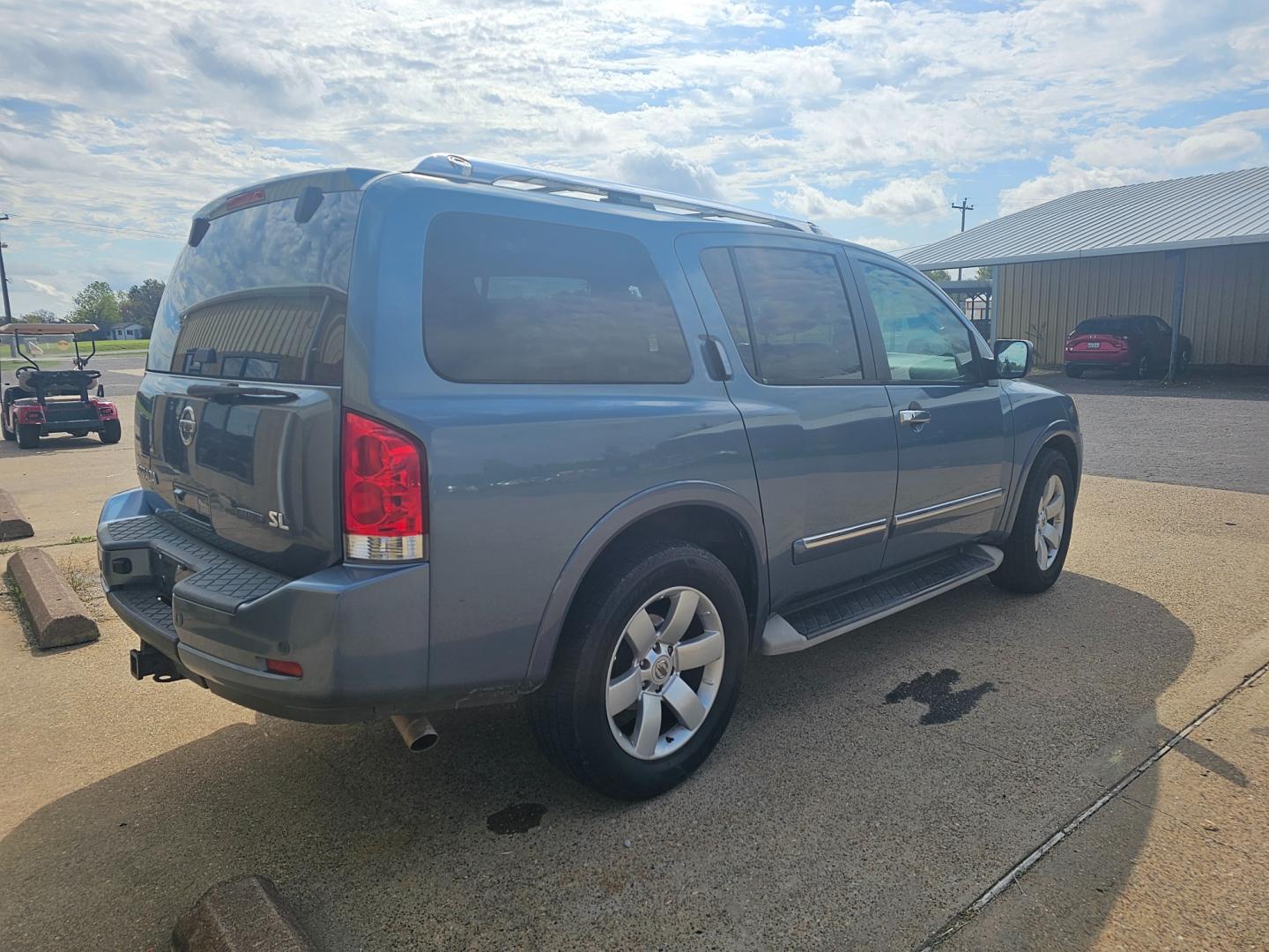 2012 BLUE Nissan Armada SL 2WD (5N1BA0ND2CN) with an 5.6L V8 DOHC 32V FFV engine, 5-Speed Automatic transmission, located at 533 S Seven Points BLVD, Seven Points, TX, 75143, (430) 255-4030, 32.313999, -96.209351 - Photo#2