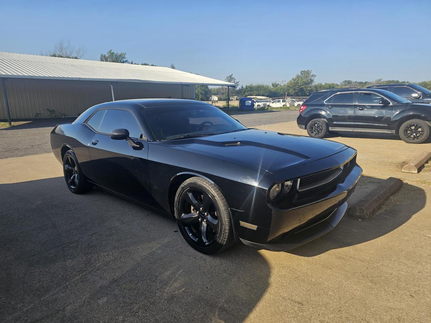 2013 BLACK Dodge Challenger SXT (2C3CDYAG3DH) with an 3.6L V6 DOHC 24V engine, 4-Speed Automatic transmission, located at 533 S Seven Points BLVD, Seven Points, TX, 75143, (430) 255-4030, 32.313999, -96.209351 - Photo#1