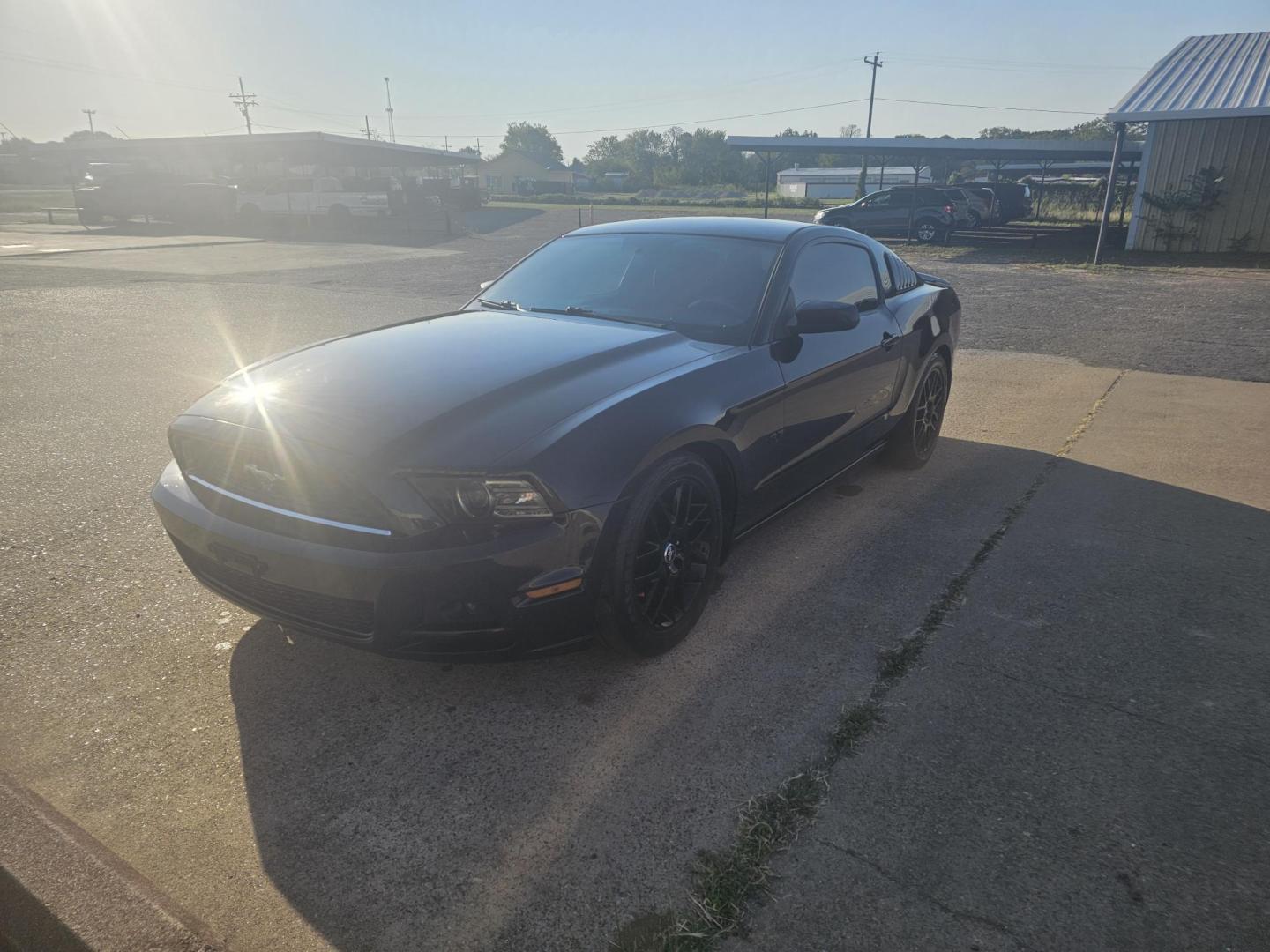 2014 BLACK Ford Mustang V6 Coupe (1ZVBP8AM4E5) with an 3.7L V6 DOHC 24V engine, located at 533 S Seven Points BLVD, Seven Points, TX, 75143, (430) 255-4030, 32.313999, -96.209351 - Photo#0