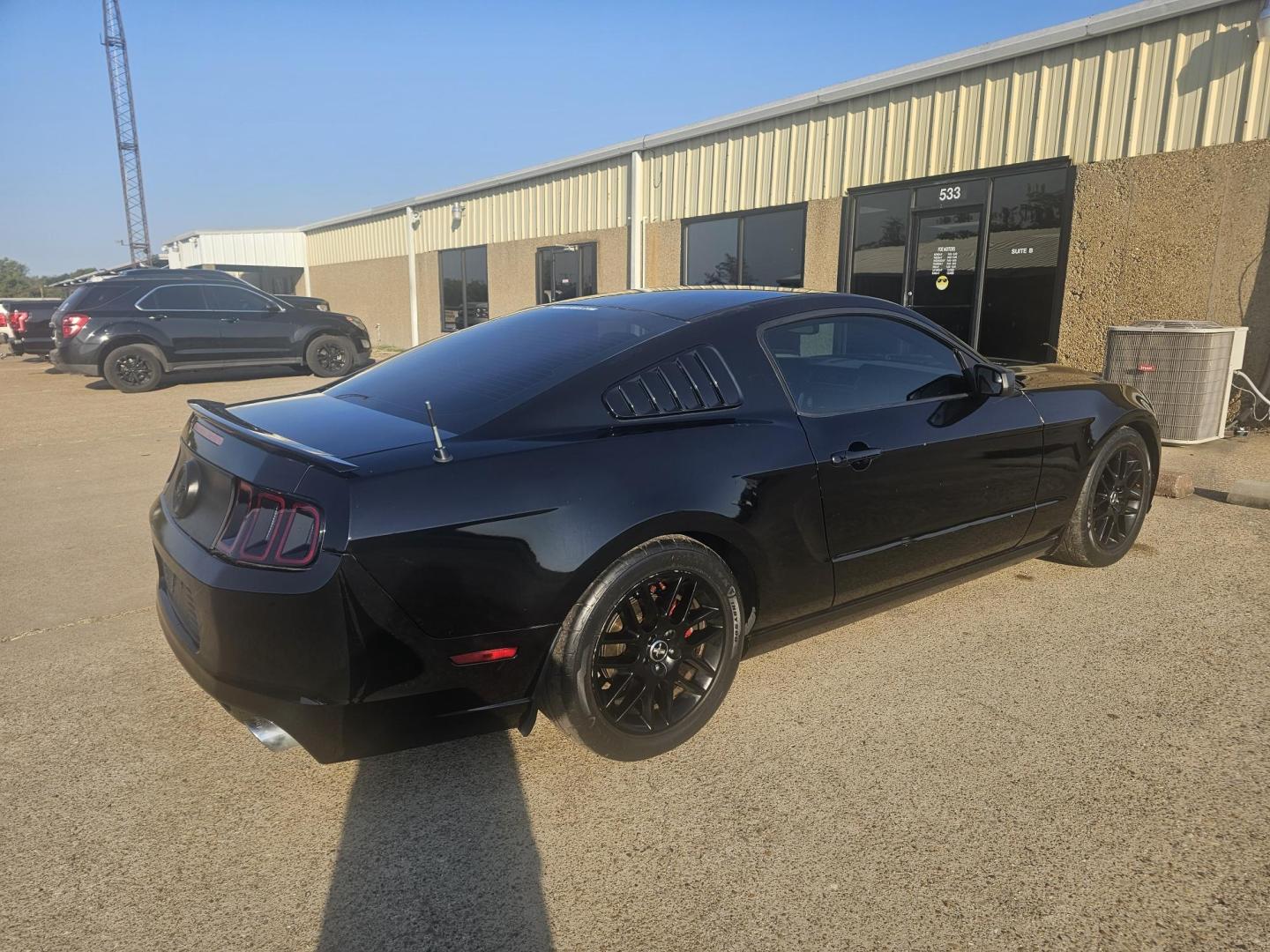 2014 BLACK Ford Mustang V6 Coupe (1ZVBP8AM4E5) with an 3.7L V6 DOHC 24V engine, located at 533 S Seven Points BLVD, Seven Points, TX, 75143, (430) 255-4030, 32.313999, -96.209351 - Photo#3