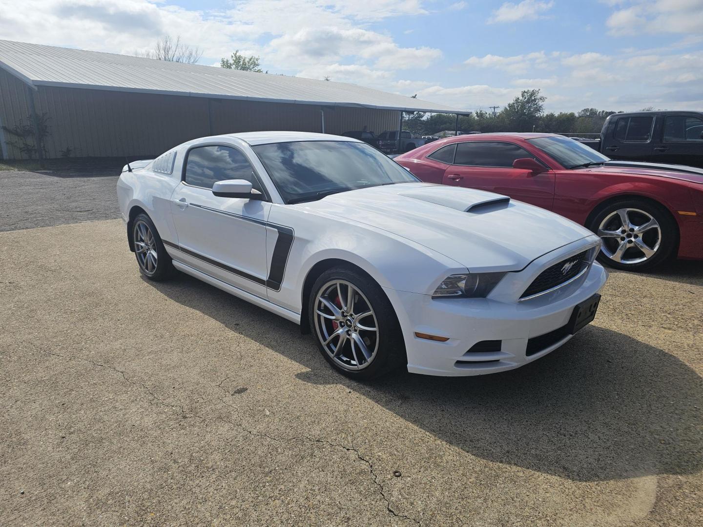 2014 WHITE Ford Mustang V6 Coupe (1ZVBP8AMXE5) with an 3.7L V6 DOHC 24V engine, located at 533 S Seven Points BLVD, Seven Points, TX, 75143, (430) 255-4030, 32.313999, -96.209351 - Photo#2