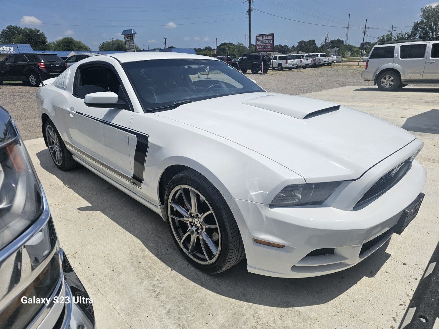 2014 WHITE Ford Mustang V6 Coupe (1ZVBP8AMXE5) with an 3.7L V6 DOHC 24V engine, located at 607 S Seven Points BLVD, Seven Points, TX, 75143, (430) 255-4030, 32.313934, -96.207932- Photo#1