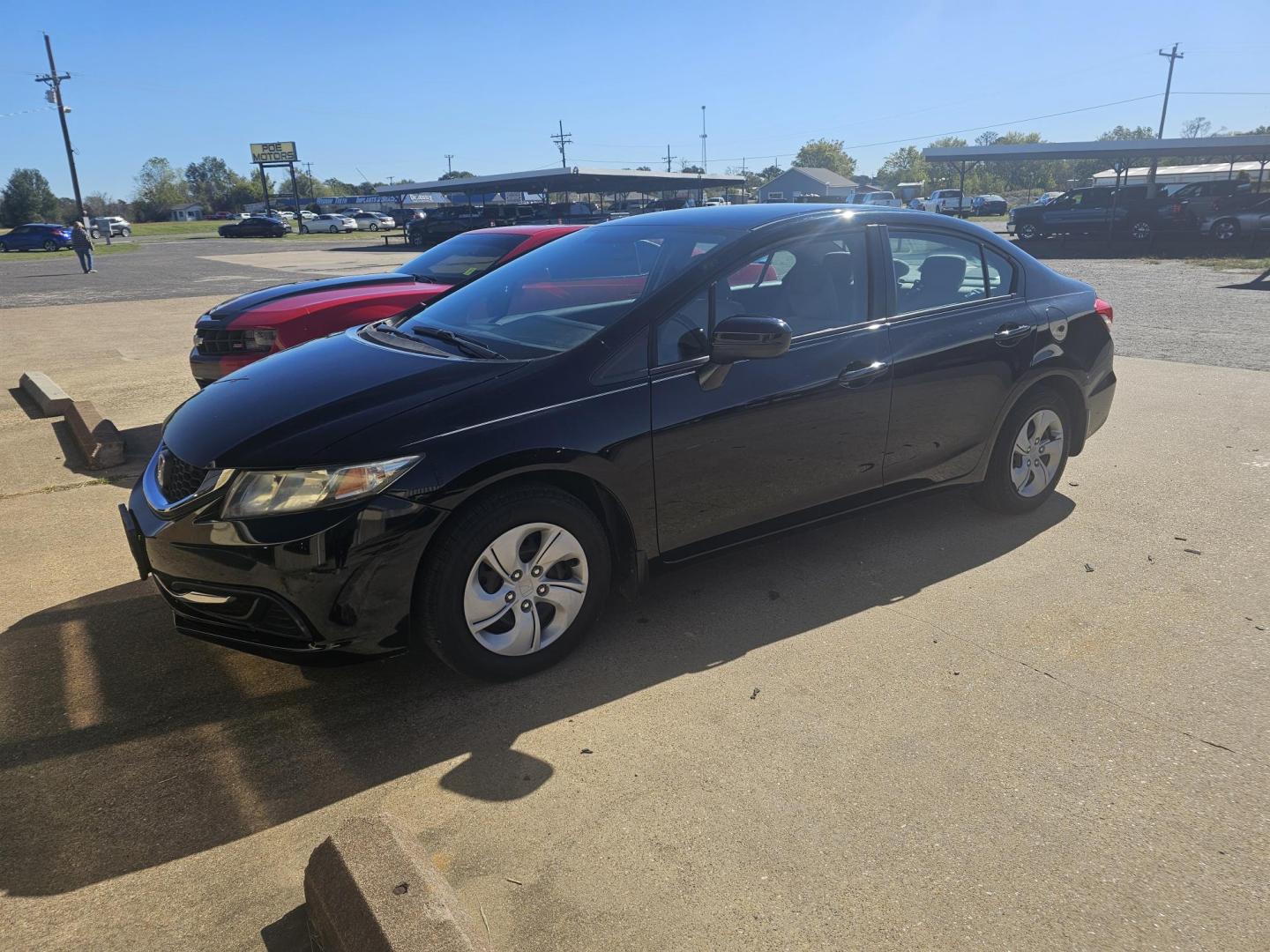 2015 BLACK Honda Civic LX Sedan CVT (19XFB2F56FE) with an 1.8L L4 SOHC 16V engine, Continuously Variable Transmission transmission, located at 533 S Seven Points BLVD, Seven Points, TX, 75143, (430) 255-4030, 32.313999, -96.209351 - Photo#0