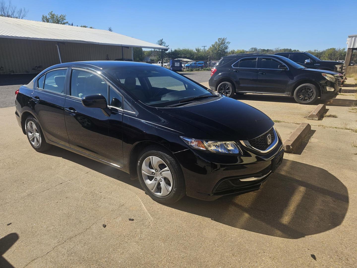 2015 BLACK Honda Civic LX Sedan CVT (19XFB2F56FE) with an 1.8L L4 SOHC 16V engine, Continuously Variable Transmission transmission, located at 533 S Seven Points BLVD, Seven Points, TX, 75143, (430) 255-4030, 32.313999, -96.209351 - Photo#1