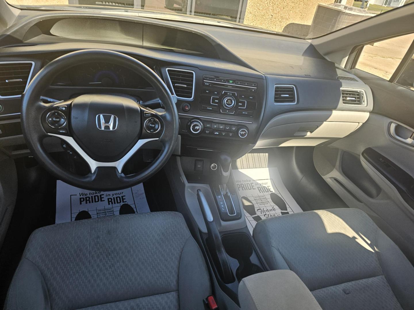 2015 BLACK Honda Civic LX Sedan CVT (19XFB2F56FE) with an 1.8L L4 SOHC 16V engine, Continuously Variable Transmission transmission, located at 533 S Seven Points BLVD, Seven Points, TX, 75143, (430) 255-4030, 32.313999, -96.209351 - Photo#3