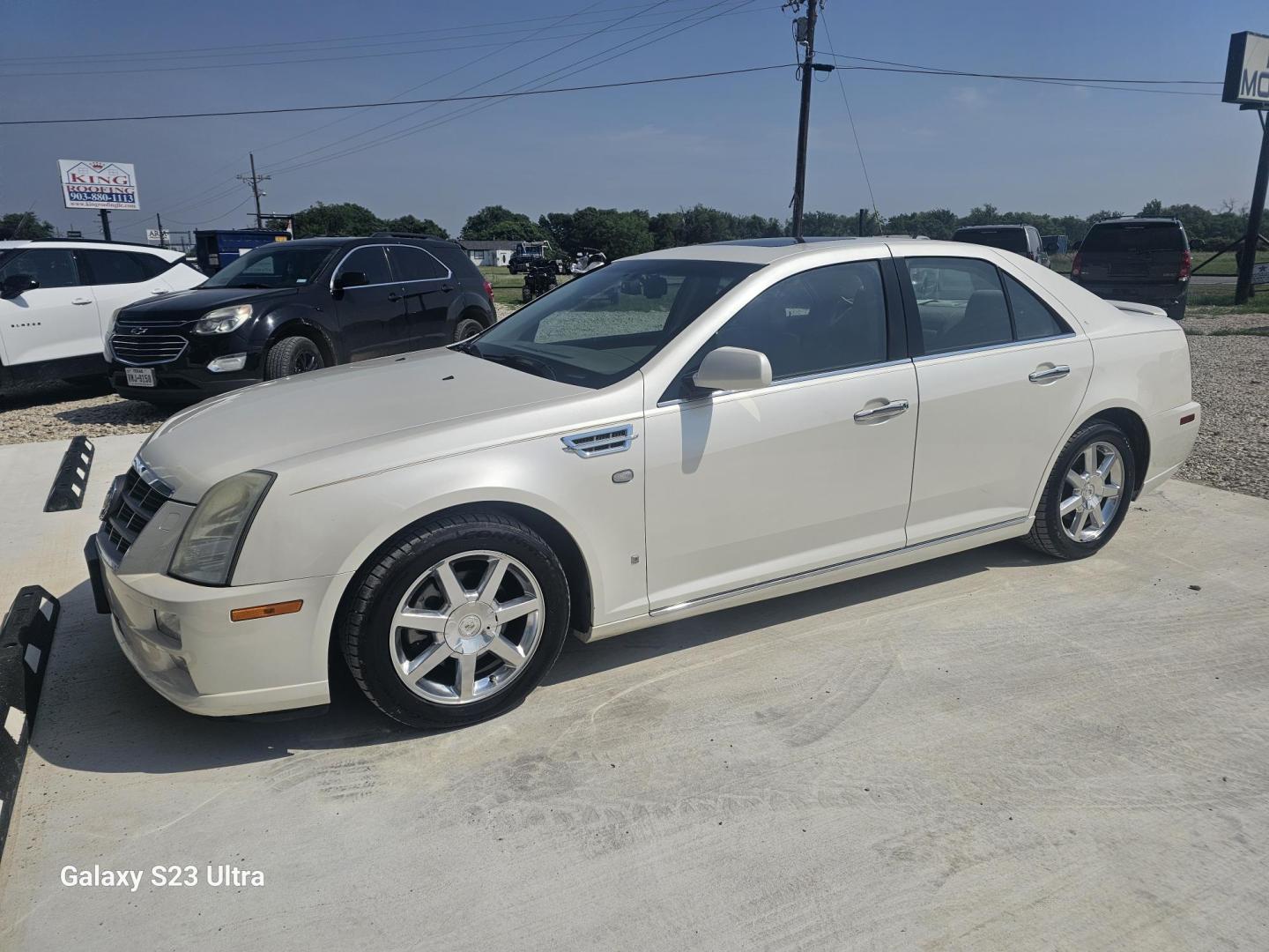 2008 WHITE Cadillac STS V6 (1G6DW67V180) with an 3.6L V6 DOHC 24V engine, 6-Speed Automatic Overdrive transmission, located at 607 S Seven Points BLVD, Seven Points, TX, 75143, (430) 255-4030, 32.313934, -96.207932 - Photo#0