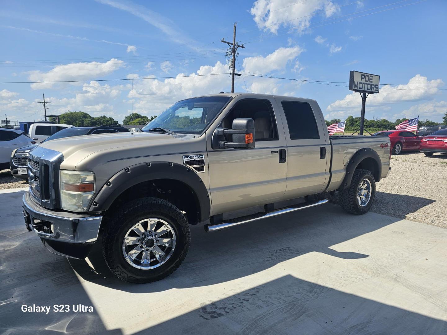 2008 GOLD Ford F-250 SD FX4 Crew Cab (1FTSW21R88E) with an 6.4L V8 OHV 32V TURBO DIESEL engine, located at 607 S Seven Points BLVD, Seven Points, TX, 75143, (430) 255-4030, 32.313934, -96.207932 - Photo#0