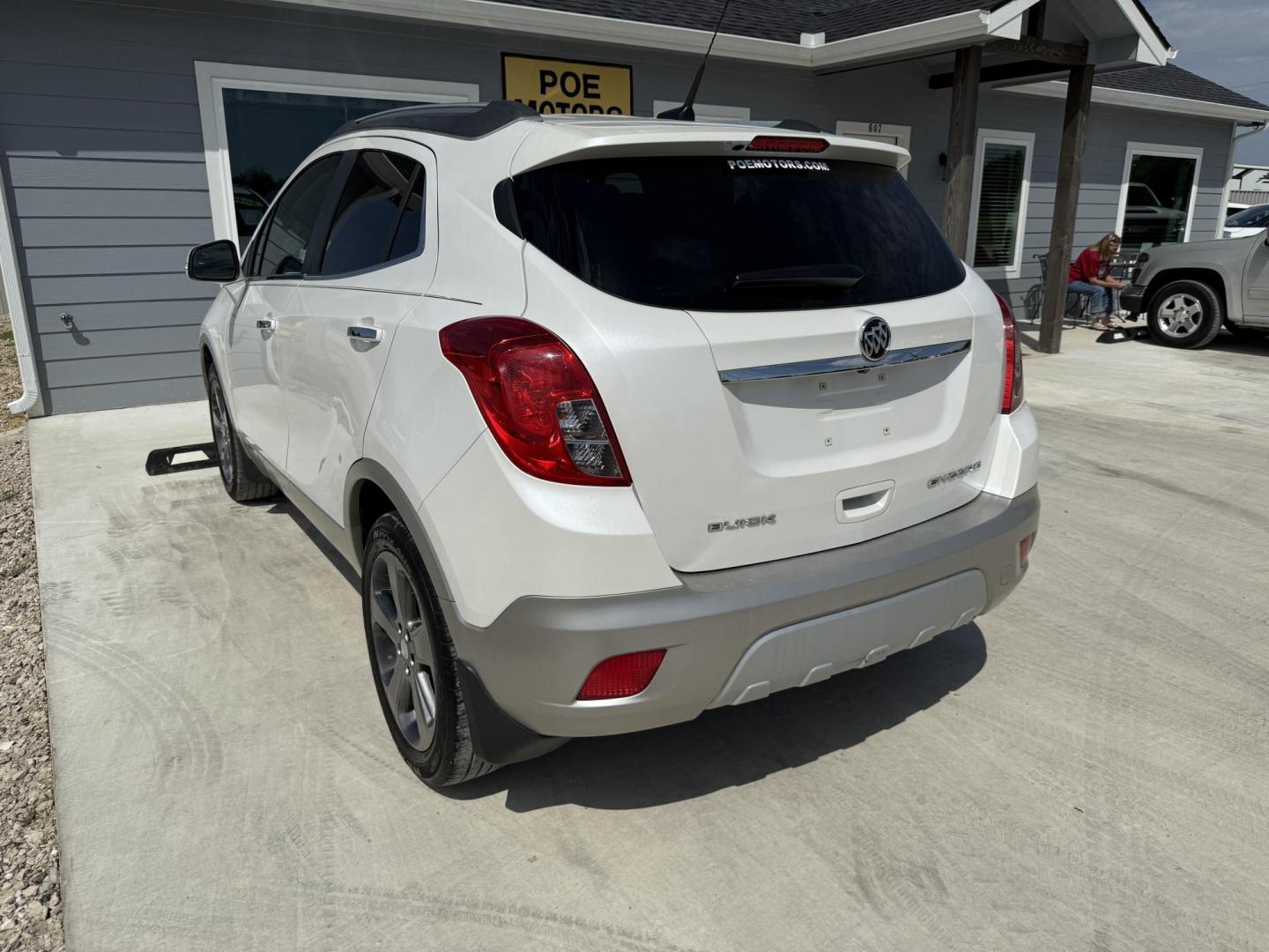 2014 WHITE Buick Encore Base FWD (KL4CJASB3EB) with an 1.4L L4 DOHC 16V TURBO engine, 6-Speed Automatic transmission, located at 607 S Seven Points BLVD, Seven Points, TX, 75143, (430) 255-4030, 32.313934, -96.207932 - Photo#2
