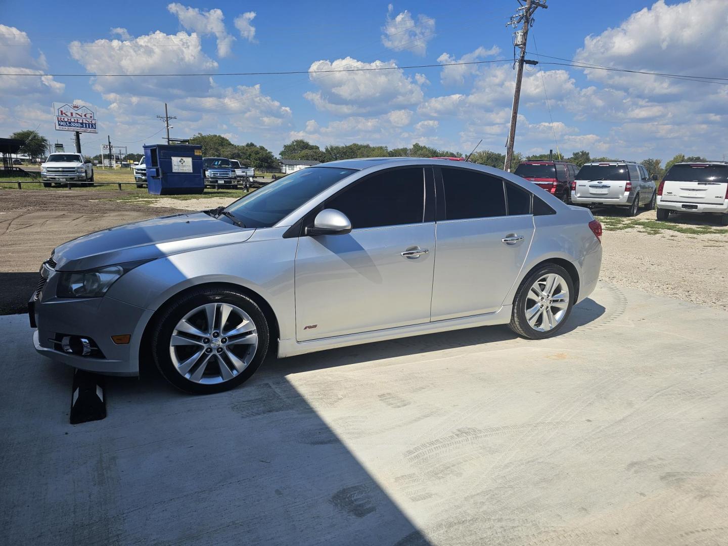 2014 SILVER Chevrolet Cruze LTZ Auto (1G1PG5SB4E7) with an 1.4L L4 DOHC 16V TURBO engine, 6-Speed Automatic transmission, located at 607 S Seven Points BLVD, Seven Points, TX, 75143, (430) 255-4030, 32.313934, -96.207932 - Photo#0