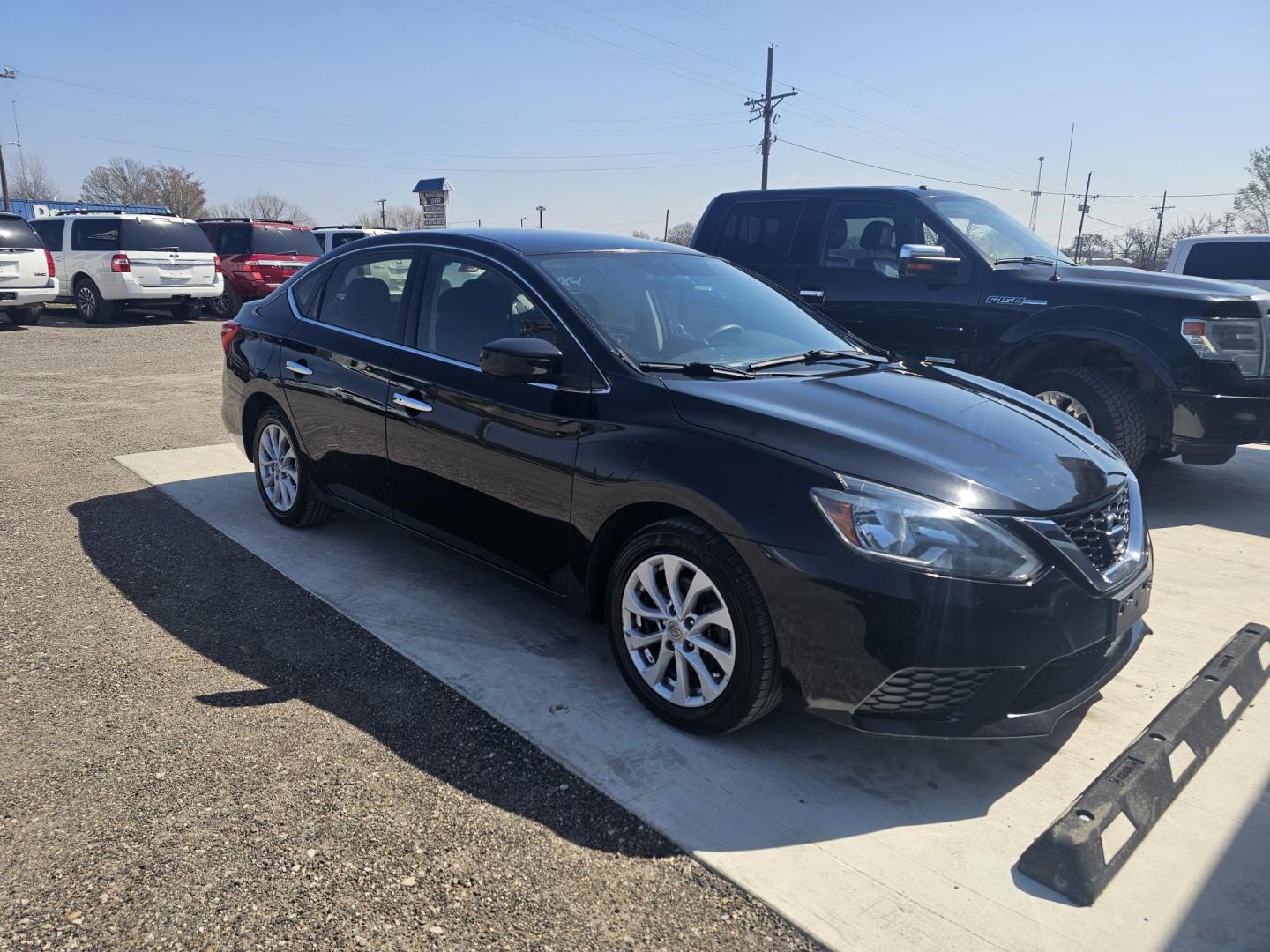 2018 BLACK Nissan Sentra S CVT (3N1AB7AP8JL) with an 1.8L L4 SFI DOHC 16V engine, CVT transmission, located at 607 S Seven Points BLVD, Seven Points, TX, 75143, (430) 255-4030, 32.313934, -96.207932 - Photo#1