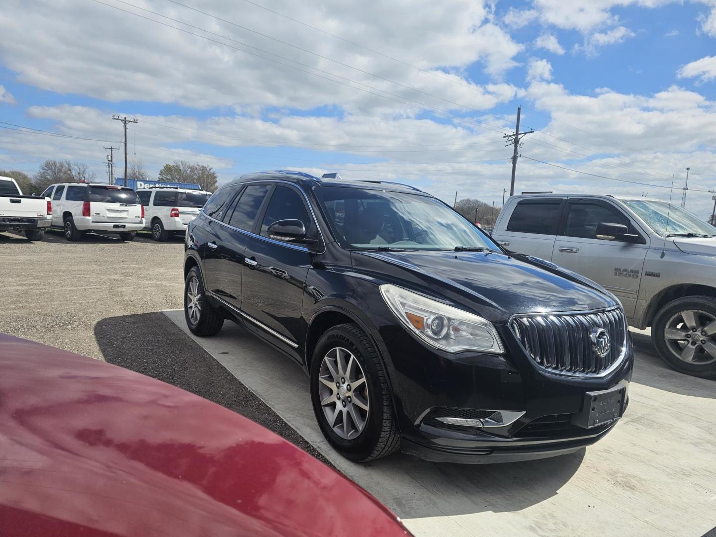 2017 BLACK Buick Enclave Leather FWD (5GAKRBKD5HJ) with an 3.6L V6 DOHC 24V engine, 6A transmission, located at 607 S Seven Points BLVD, Seven Points, TX, 75143, (430) 255-4030, 32.313934, -96.207932 - Photo#1