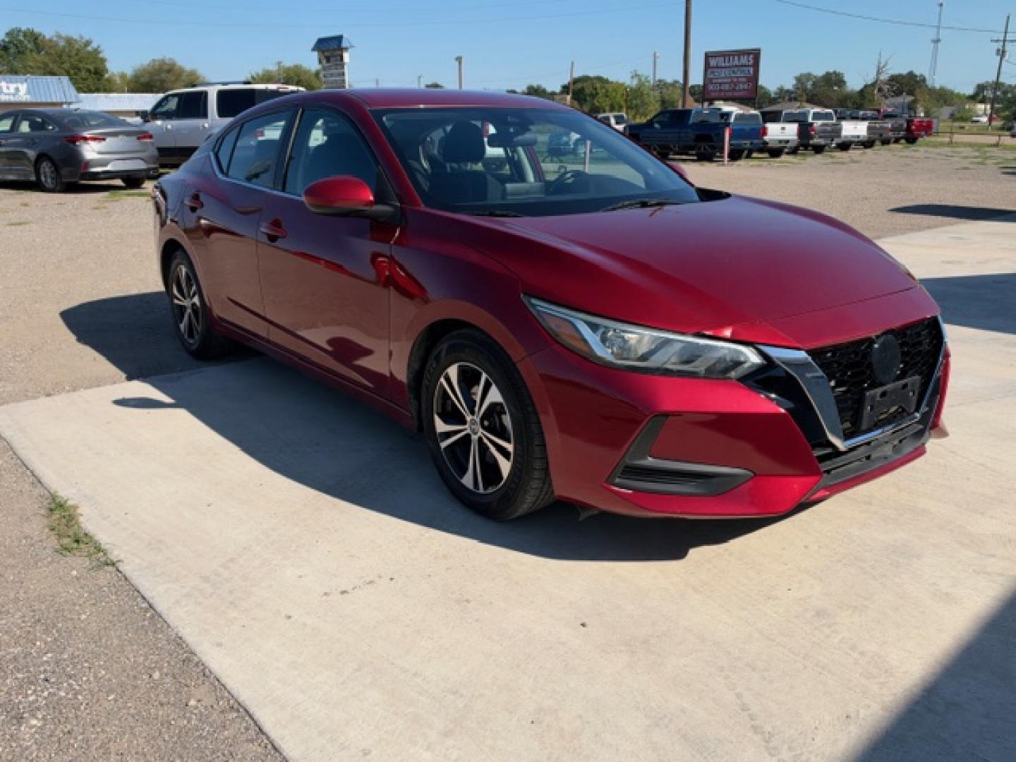2022 RED Nissan Sentra SV (3N1AB8CV7NY) with an 2.0L L4 SFI DOHC 16V engine, CVT transmission, located at 607 S Seven Points BLVD, Seven Points, TX, 75143, (430) 255-4030, 32.313934, -96.207932- Photo#3