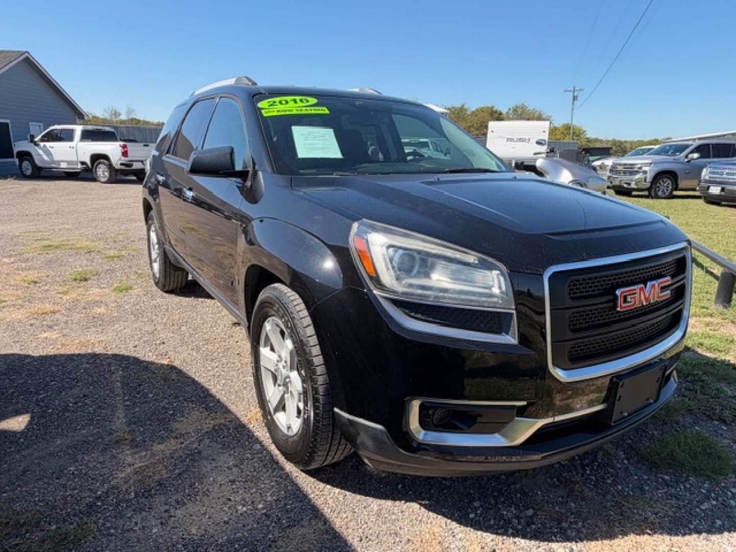 2016 BLACK GMC Acadia SLE-2 FWD (1GKKRPKD9GJ) with an 3.6L V6 DOHC 24V engine, 6-Speed Automatic transmission, located at 607 S Seven Points BLVD, Seven Points, TX, 75143, (430) 255-4030, 32.313934, -96.207932- Photo#0